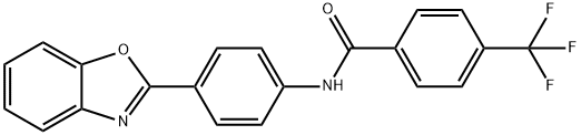 N-[4-(1,3-BENZOXAZOL-2-YL)PHENYL]-4-(TRIFLUOROMETHYL)BENZENECARBOXAMIDE Struktur