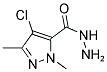 4-CHLORO-2,5-DIMETHYL-2 H-PYRAZOLE-3-CARBOXYLIC ACID HYDRAZIDE Struktur