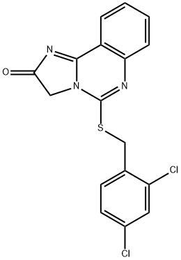 5-[(2,4-DICHLOROBENZYL)SULFANYL]IMIDAZO[1,2-C]QUINAZOLIN-2(3H)-ONE Struktur