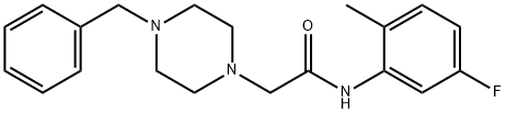 2-(4-BENZYLPIPERAZINO)-N-(5-FLUORO-2-METHYLPHENYL)ACETAMIDE Struktur