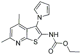 ETHYL N-[4,6-DIMETHYL-3-(1H-PYRROL-1-YL)THIENO[2,3-B]PYRIDIN-2-YL]CARBAMATE Struktur