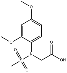 N-(2,4-DIMETHOXYPHENYL)-N-(METHYLSULFONYL) GLYCINE Struktur