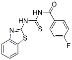 N-[(1,3-BENZOTHIAZOL-2-YLAMINO)CARBONOTHIOYL]-4-FLUOROBENZAMIDE Struktur