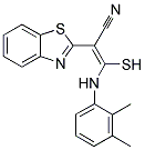 2-BENZOTHIAZOL-2-YL-3-(2,3-DIMETHYL-PHENYLAMINO)-3-MERCAPTO-ACRYLONITRILE Struktur