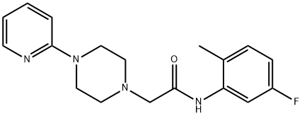 N-(5-FLUORO-2-METHYLPHENYL)-2-[4-(2-PYRIDINYL)PIPERAZINO]ACETAMIDE Struktur