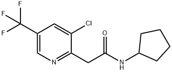 2-[3-CHLORO-5-(TRIFLUOROMETHYL)-2-PYRIDINYL]-N-CYCLOPENTYLACETAMIDE Struktur