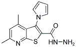 4,6-DIMETHYL-3-(1H-PYRROL-1-YL)THIENO[2,3-B]PYRIDINE-2-CARBOHYDRAZIDE Struktur