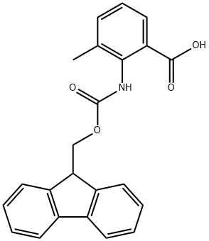 2-(((((9H-芴-9-基)甲氧基)羰基)氨基)-3-甲基苯甲酸, 885951-04-2, 結(jié)構(gòu)式