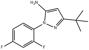 3-TERT-BUTYL-1-(2,4-DIFLUOROPHENYL)-1H-PYRAZOL-5-AMINE Struktur