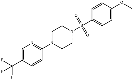 1-[(4-METHOXYPHENYL)SULFONYL]-4-[5-(TRIFLUOROMETHYL)-2-PYRIDINYL]PIPERAZINE Struktur