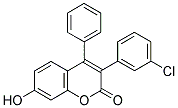 3(3'-CHLOROPHENYL)-7-HYDROXY-4-PHENYLCOUMARIN Struktur