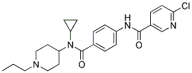 6-CHORO-N-[4-((CYCLOPROPYL(1-PROPYLPIPERIDIN-4-YL))AMINOCARBONYL)PHENYL]PYRIDINE-3-CARBOXAMIDE Struktur