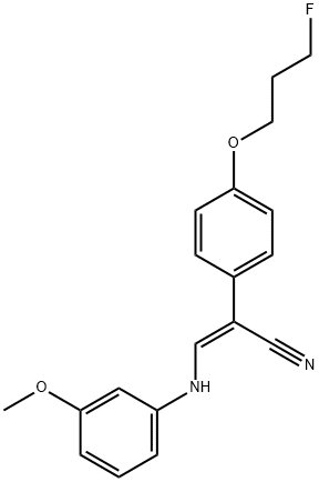 (Z)-2-[4-(3-FLUOROPROPOXY)PHENYL]-3-(3-METHOXYANILINO)-2-PROPENENITRILE Struktur