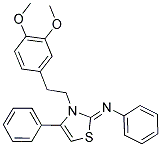 (Z)-N-(3-(3,4-DIMETHOXYPHENETHYL)-4-PHENYLTHIAZOL-2(3H)-YLIDENE)BENZENAMINE Struktur