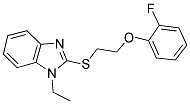 1-ETHYL-2-([2-(2-FLUOROPHENOXY)ETHYL]THIO)-1H-BENZIMIDAZOLE Struktur