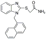 2-([1-(1-NAPHTHYLMETHYL)-1H-BENZIMIDAZOL-2-YL]THIO)ACETAMIDE Struktur