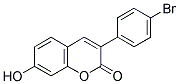 3(4'-BROMOPHENYL)-7-HYDROXYCOUMARIN Struktur