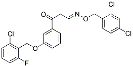 3-(3-[(2-CHLORO-6-FLUOROBENZYL)OXY]PHENYL)-3-OXOPROPANAL O-(2,4-DICHLOROBENZYL)OXIME Struktur