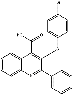 3-[(4-BROMOPHENYL)SULFANYL]-2-PHENYL-4-QUINOLINECARBOXYLIC ACID Struktur