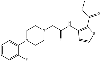 METHYL 3-((2-[4-(2-FLUOROPHENYL)PIPERAZINO]ACETYL)AMINO)-2-THIOPHENECARBOXYLATE Struktur