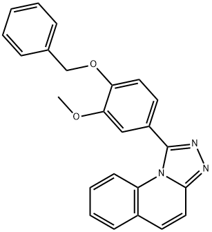 1-[4-(BENZYLOXY)-3-METHOXYPHENYL][1,2,4]TRIAZOLO[4,3-A]QUINOLINE Struktur