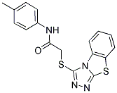 2-(BENZO[4,5]THIAZOLO[2,3-C][1,2,4]TRIAZOL-3-YLSULFANYL)-N-P-TOLYL-ACETAMIDE Struktur