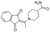 1-[1-(1,3-DIOXO-1,3-DIHYDRO-2H-INDEN-2-YLIDENE)ETHYL]PIPERIDINE-4-CARBOXAMIDE Struktur