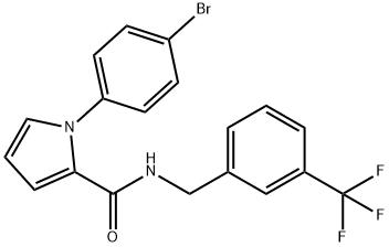 1-(4-BROMOPHENYL)-N-[3-(TRIFLUOROMETHYL)BENZYL]-1H-PYRROLE-2-CARBOXAMIDE Struktur