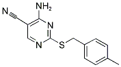 4-AMINO-2-(4-METHYL-BENZYLSULFANYL)-PYRIMIDINE-5-CARBONITRILE Struktur