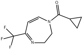 CYCLOPROPYL[5-(TRIFLUOROMETHYL)-2,3-DIHYDRO-1H-1,4-DIAZEPIN-1-YL]METHANONE Struktur