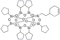 1-[2-(3-CYCLOHEXEN-1-YL)ETHYL]-3,5,7,9,11,13,15-HEPTACYCLOPENTYLPENTACYCLO[9.5.13,9.15,15.17,13]OCTASILOXANE Struktur