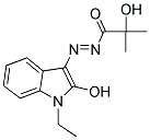 1-ETHYL-3-[(E)-(2-HYDROXY-2-METHYLPROPANOYL)DIAZENYL]-1H-INDOL-2-OL Struktur