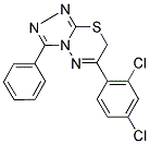 6-(2,4-DICHLOROPHENYL)-3-PHENYL-7H-[1,2,4]TRIAZOLO[3,4-B][1,3,4]THIADIAZINE Struktur