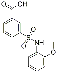 3-(2-METHOXY-PHENYLSULFAMOYL)-4-METHYL-BENZOIC ACID Struktur