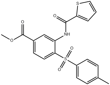 METHYL 4-[(4-METHYLPHENYL)SULFONYL]-3-[(2-THIENYLCARBONYL)AMINO]BENZENECARBOXYLATE Struktur