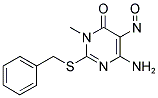 6-AMINO-2-(BENZYLSULFANYL)-3-METHYL-5-NITROSOPYRIMIDIN-4(3H)-ONE Struktur