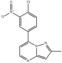 7-(4-CHLORO-3-NITROPHENYL)-2-METHYLPYRAZOLO[1,5-A]PYRIMIDINE Struktur