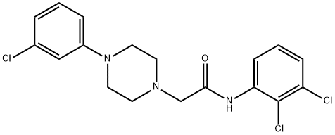 2-[4-(3-CHLOROPHENYL)PIPERAZINO]-N-(2,3-DICHLOROPHENYL)ACETAMIDE Struktur