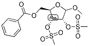 METHYL 2,3-O-DIMETHYLSULFONYL-5-O-BENZOYL-D-RIBOFURANOSE Struktur