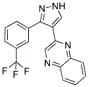 2-[3-(3-(TRIFLUOROMETHYL)PHENYL)-1H-PYRAZOL-4-YL]QUINOXALINE Struktur