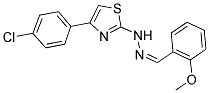 2-METHOXYBENZALDEHYDE [4-(4-CHLOROPHENYL)-1,3-THIAZOL-2-YL]HYDRAZONE Struktur