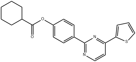 4-[4-(2-THIENYL)-2-PYRIMIDINYL]PHENYL CYCLOHEXANECARBOXYLATE Struktur