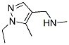 (1-ETHYL-5-METHYL-1 H-PYRAZOL-4-YLMETHYL)-METHYL-AMINE Struktur