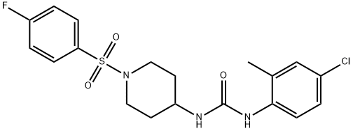 N-(4-CHLORO-2-METHYLPHENYL)-N'-(1-[(4-FLUOROPHENYL)SULFONYL]-4-PIPERIDINYL)UREA Struktur