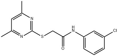 N-(3-CHLOROPHENYL)-2-[(4,6-DIMETHYL-2-PYRIMIDINYL)SULFANYL]ACETAMIDE Struktur