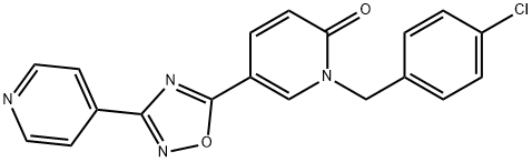 1-(4-CHLOROBENZYL)-5-[3-(4-PYRIDINYL)-1,2,4-OXADIAZOL-5-YL]-2(1H)-PYRIDINONE Struktur