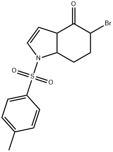 5-BROMO-1-[(4-METHYLPHENYL)SULFONYL]-1,3A,5,6,7,7A-HEXAHYDRO-4H-INDOL-4-ONE Struktur