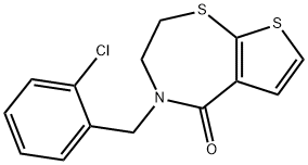 4-(2-CHLOROBENZYL)-3,4-DIHYDROTHIENO[3,2-F][1,4]THIAZEPIN-5(2H)-ONE Struktur