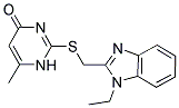 2-{[(1-ETHYL-1H-BENZIMIDAZOL-2-YL)METHYL]THIO}-6-METHYLPYRIMIDIN-4(1H)-ONE Struktur