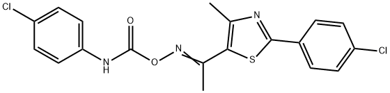 5-(([(4-CHLOROANILINO)CARBONYL]OXY)ETHANIMIDOYL)-2-(4-CHLOROPHENYL)-4-METHYL-1,3-THIAZOLE Struktur